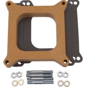 EDELBROCK Carburetor Spacer - 1in Thick - Wood 8720