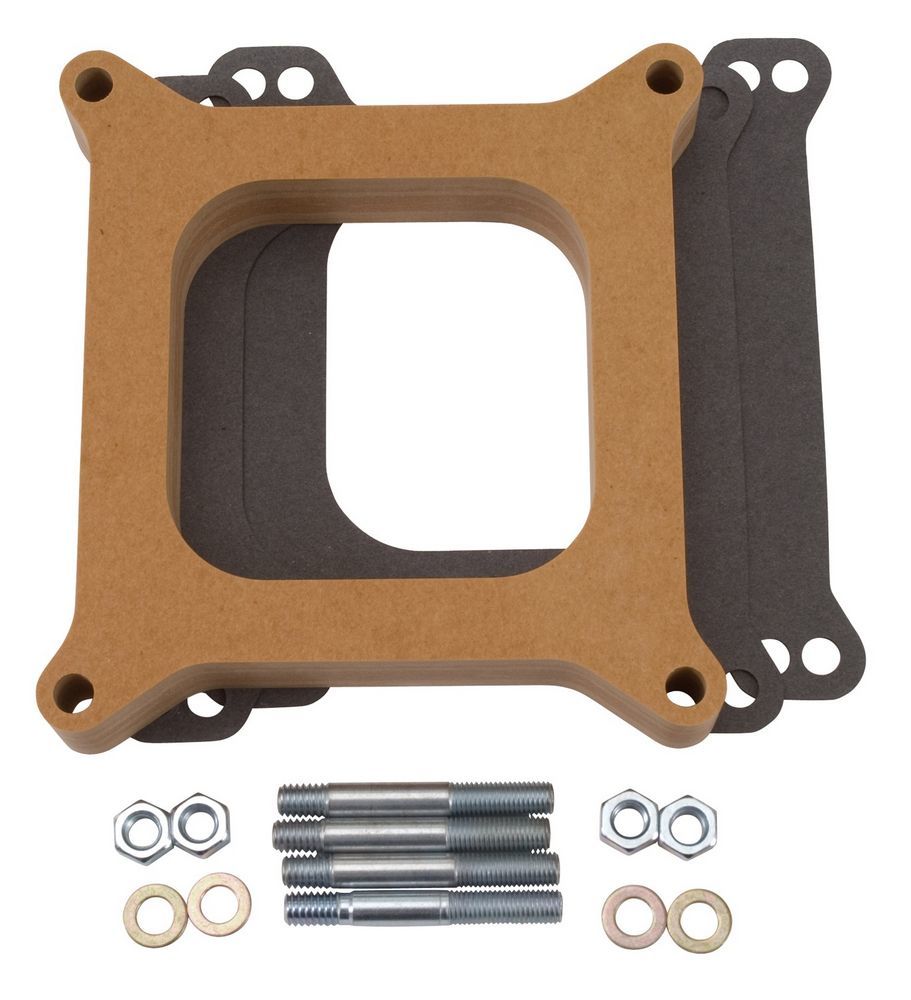 EDELBROCK Carburetor Spacer - 1in Thick - Wood 8720