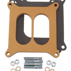 EDELBROCK Carburetor Spacer - .5in Divided - Wood 8725