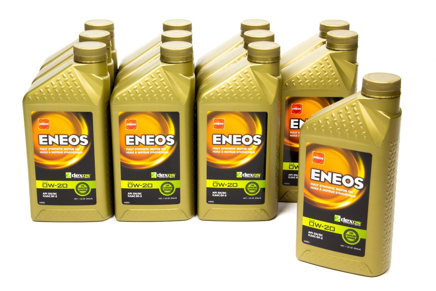 ENEOS Full Syn Oil Dexos 1 Case 0w20 12 x 1 Qt 3701-301