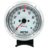 EQUUS 3-3/8 Dia Tachometer 8000 RPM White Dial E5078