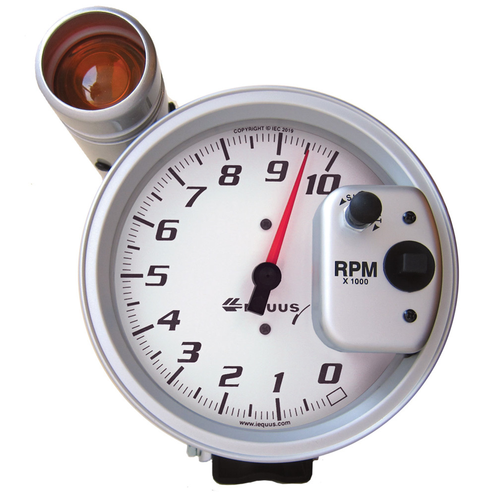 EQUUS 5in Dia Tachometer 10K RPM w/Ext Shift-Lite E5080