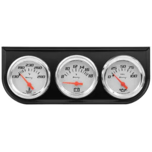 EQUUS 2.0 Dia Triple Gauge Set w/Black Panel E5200