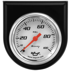 EQUUS 2.0 Dia Oil Pressure Gauge w/Black Panel E5244
