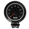 EQUUS 3-3/8 Dia Tachometer 8000 RPM Black Dial E6068