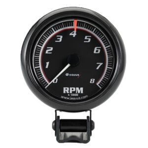 EQUUS 2-1/2 Dia Tachometer 8000 RPM Black Dial E6086