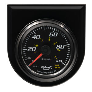 EQUUS 2.0 Dia Oil Pressure Gauge Black  0-100psi E6244