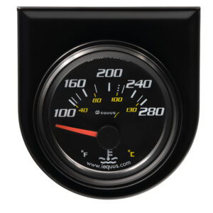 EQUUS 2.0 Dia Water Temp Gauge Black  100-280 E6262