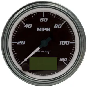 EQUUS 3-3/8 Dia Speedometer 0-120 MPH Chrome Elec E7074