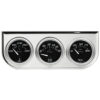 EQUUS 2.0 Dia Triple Gauge Set w/Chrome Panel E7200