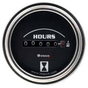 EQUUS 2.0 Dia Hourmeter Gauge Chrome E7210