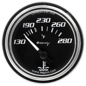 EQUUS 2.0 Dia Water Temp Gauge Chrome  130-280 E7232
