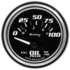 EQUUS 2.0 Dia Oil Pressure Gauge Chrome  0-100psi E7264