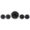 EQUUS 5-Piece Gauge Set Black Face/Chrome Bezel E7500