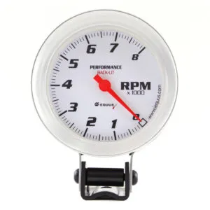 EQUUS 3-3/8 Dia Tachometer 8000 RPM Silver E8068