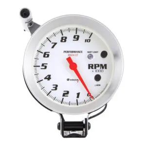 EQUUS 5in Dia Tachometer 10k RPM Silver E8080