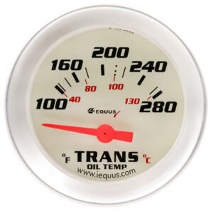 EQUUS 2.0 Dia Trans Temp Gauge Silver  100-280 E8241