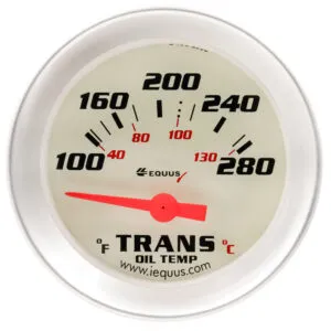 EQUUS 2.0 Dia Trans Temp Gauge Silver  100-280 E8241