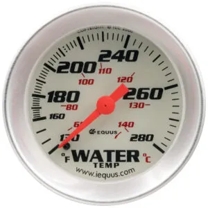 EQUUS 2.0 Dia Water Temp Gauge Silver  130-280 E8242