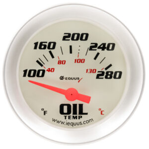 EQUUS 2.0 Dia Oil Temp Gauge Silver  100-280 E8243