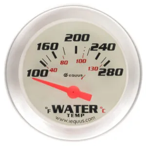 EQUUS 2.0 Dia Water Temp Gauge Silver  100-280 E8262