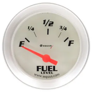 EQUUS 2.0 Dia Fuel Level Gauge Silver E8361
