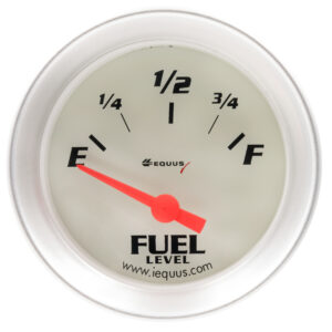 EQUUS 2.0 Dia Fuel Level Gauge Silver E8363