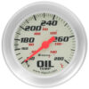 EQUUS 2-5/8 Dia Oil Temp Gauge Silver  130-280 E8443
