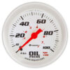 EQUUS 2-5/8 Dia Oil Pressure Gauge Silver  0-100psi E8444