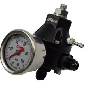 FiTECH FUEL INJECTION Regulator Go Fuel Tight Fit  w/ Pressure Gauge 54001