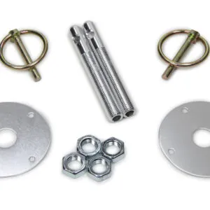 FIVESTAR Hood Pin Kit  3/8in Alum Silver 2-pack 10001-34033