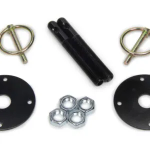 FIVESTAR Hood Pin Kit  3/8in Alum Black 2-pack 10001-34033-B