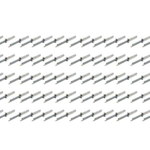 FIVESTAR Small Head Rivet Silver 100pc 3/16in Long Shank 816A-100S
