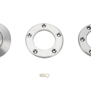 FLAMING RIVER Horn Button 5/6 Bolt Mill Finish FR20119HN