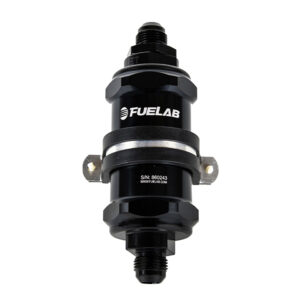 FUELAB FUEL SYSTEMS Fuel Filter In-Line 3in 10 Micron 6AN Chk Valve 84801-1