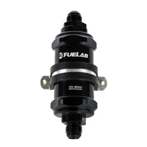 FUELAB FUEL SYSTEMS Fuel Filter In-Line 3in 6 Micron 8AN Chk Valve 84832-1
