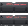 FORD Black Steel Valve Cover Set w/Mustang Logo 302-101