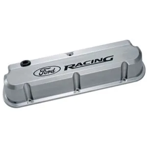 FORD SBF Alm Valve Cover Set Slant-Edge Polished 302-138