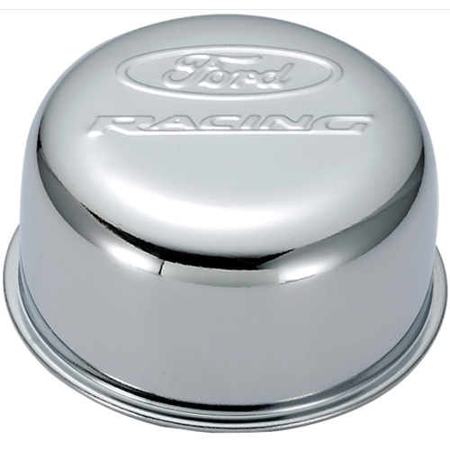 FORD Chrome Steel Breather W/Ford Racing Logo 302-200