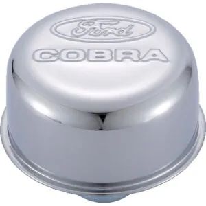 FORD Chrome Steel Breather W/Ford Cobra Logo 302-225