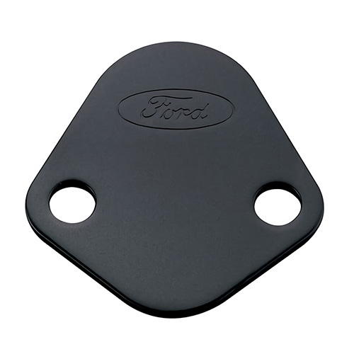 FORD Fuel Pump Block-Off Plate Black w/Ford Logo 302-291