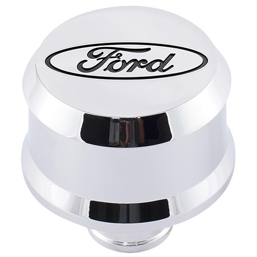 FORD Valve Cover Breather w/ Slant Edge Alm Chrome 302-439