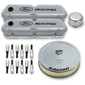 FORD Engine Dress up Kit Chrome w/Ford Racing Log 302-510