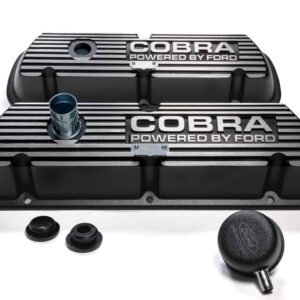 FORD SBF Blk Crinkle Valve Covers M-6582-A