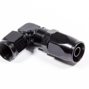 FRAGOLA #6 x 90 Low Profile Forged Hose End Black 109106-BL