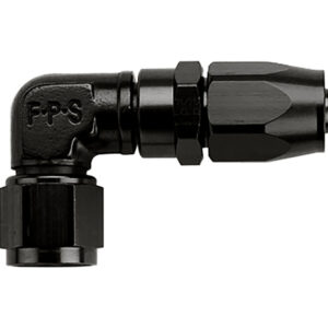 FRAGOLA Hose Fitting #20 90 Degr Black - Low Pro-File 109120-BL