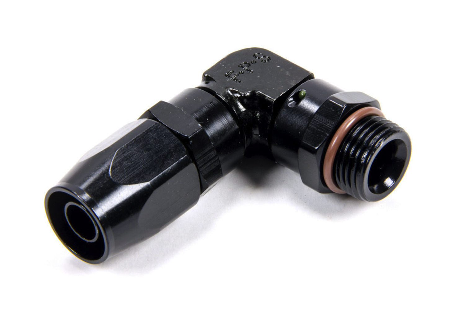 FRAGOLA 10an ORB Male 90-Deg to #10 Hose - Black 189010-BL