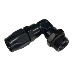 FRAGOLA 12an ORB Male 90-Deg to 12an Hose Fitting Black 189012-BL