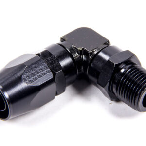 FRAGOLA #10 90 Degr Hose End to 3/8 MPT - Black 199011-BL