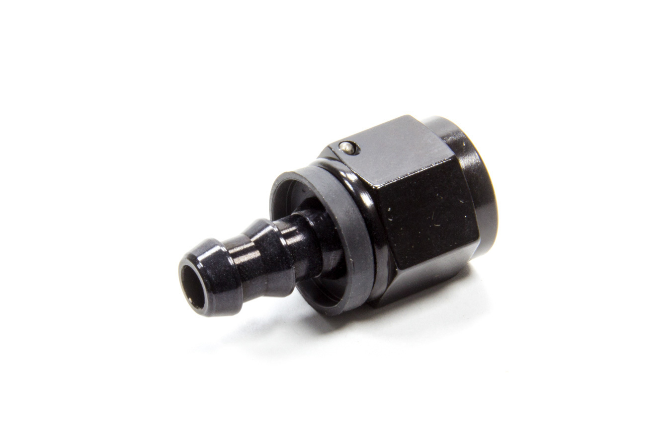 FRAGOLA Hose Fitting Push Lock #8 Str. to #6 Hose Black 200107-BL